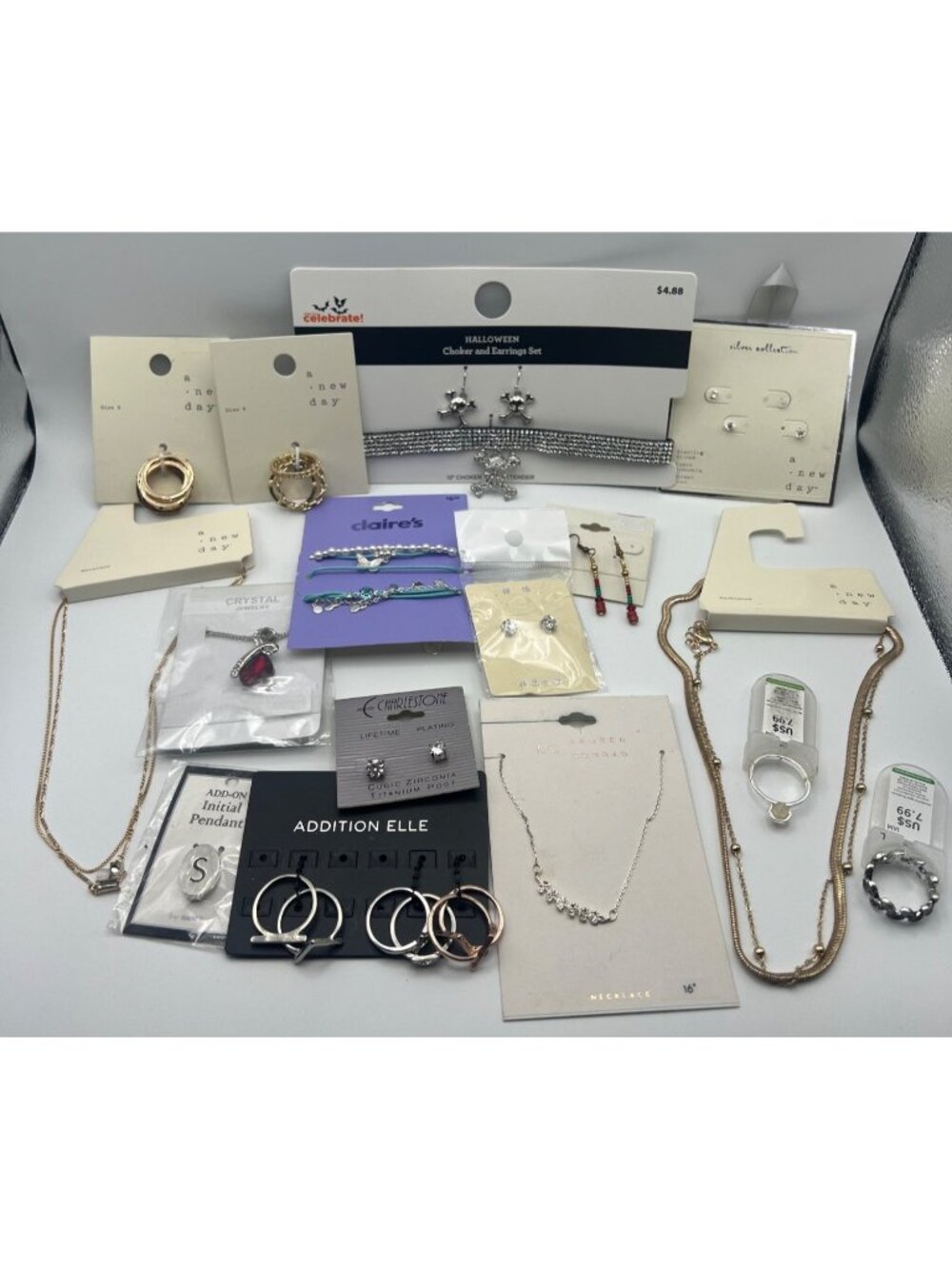 Womens Jewelry Lot Necklaces Rings Earrings A New Day Claires Lauren Conrad 16